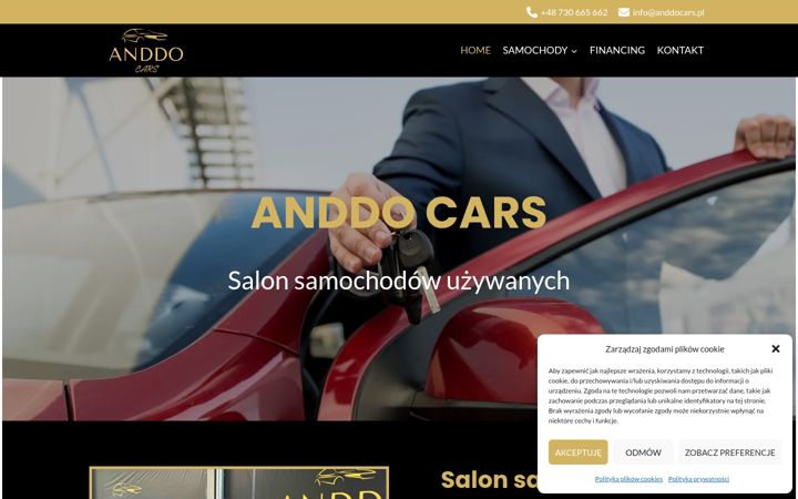 Screenshot of anddocars.pl