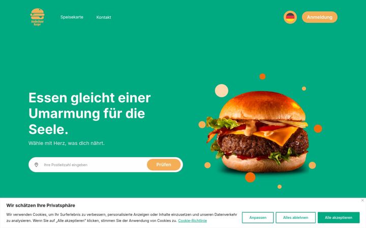 Screenshot of andechser-burger.de