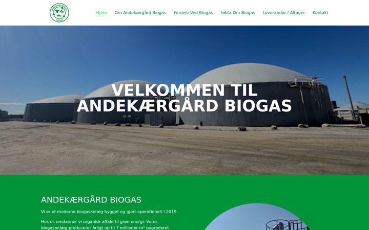 Screenshot von andekaergaard-biogas.dk