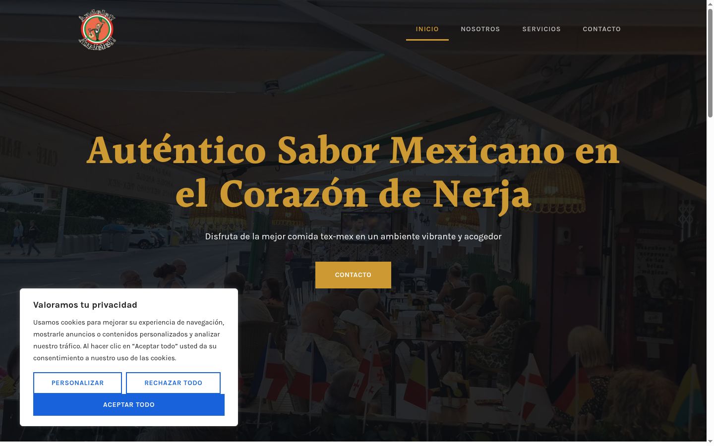 Screenshot del banner di consenso mostrato prima di qualsiasi interazione