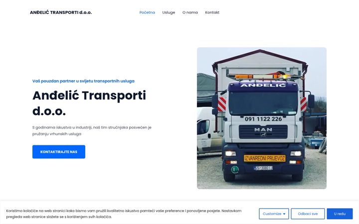 Skærmbillede af andelic-transporti.hr