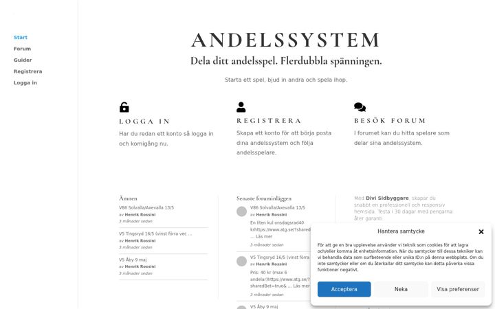 Zrzut ekranu andelssystem.se