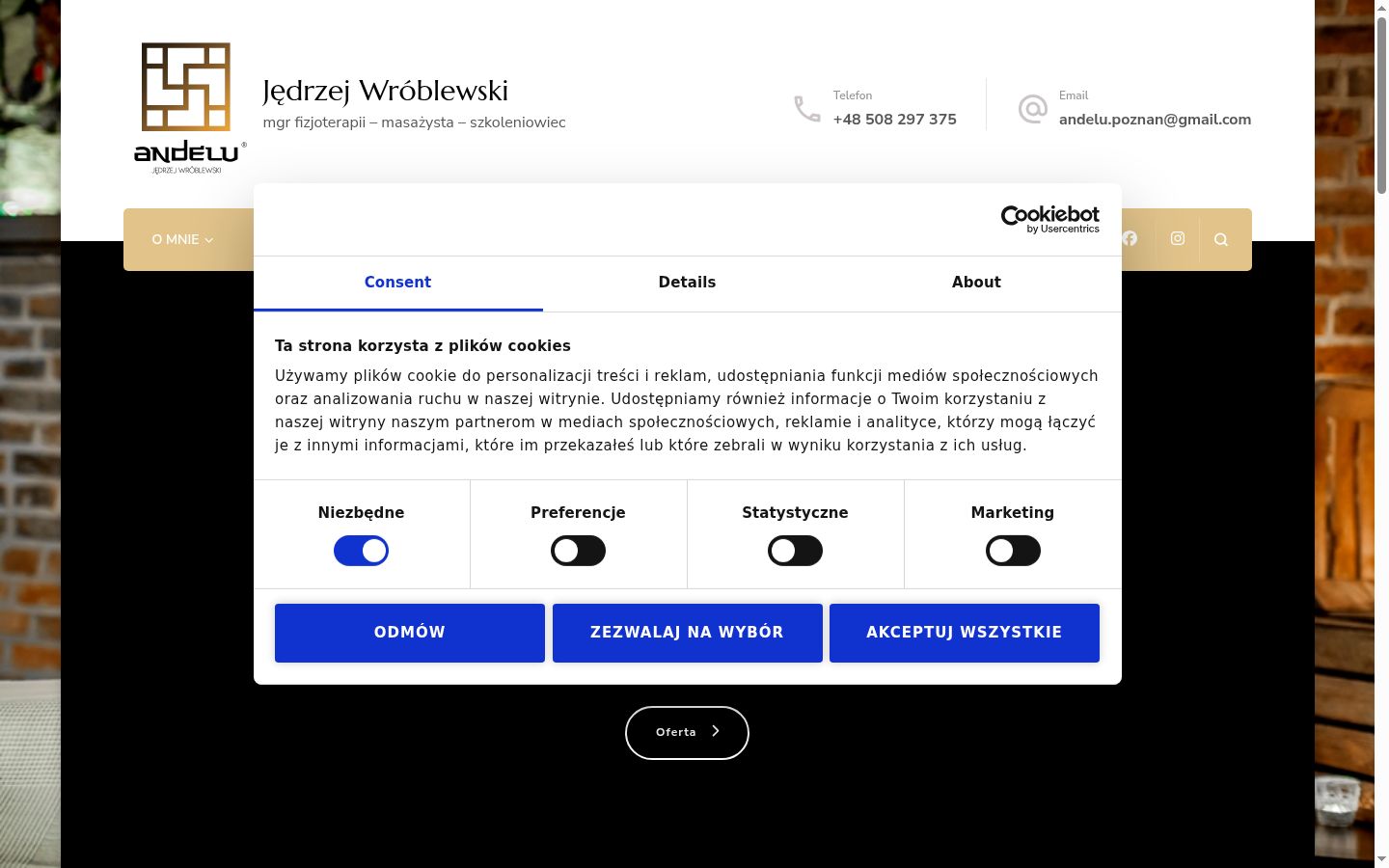 Posnetek zaslona pasice za privolitev, prikazane pred kakršno koli interakcijo