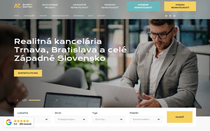 Screenshot of andelzachar.sk