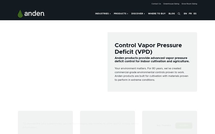 Screenshot of anden.com