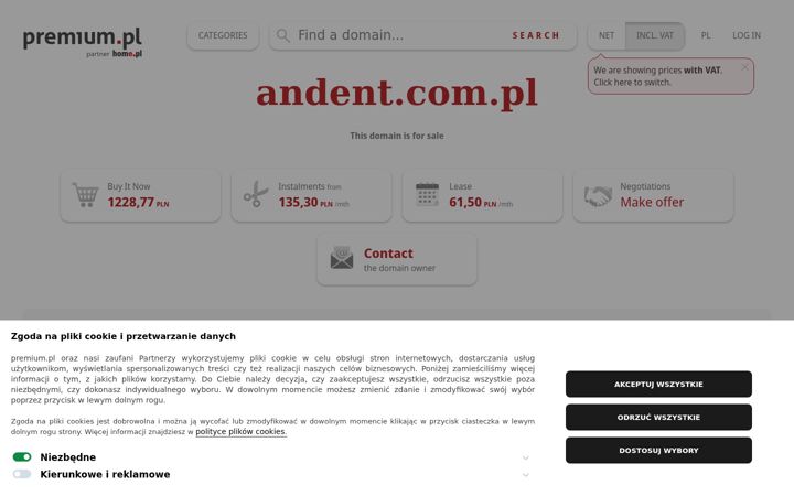 Posnetek zaslona andent.com.pl