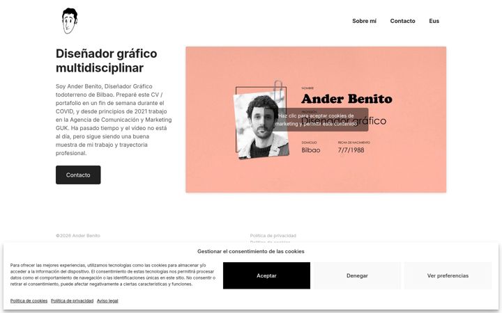 Screenshot of anderbenito.com