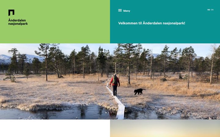 Zrzut ekranu anderdalennasjonalpark.no