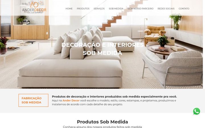 Screenshot of anderdecor.com.br