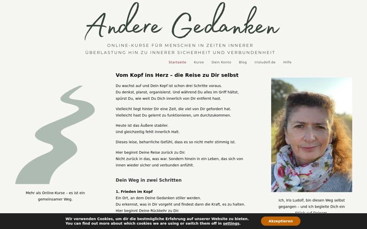 Screenshot of anderegedanken.de