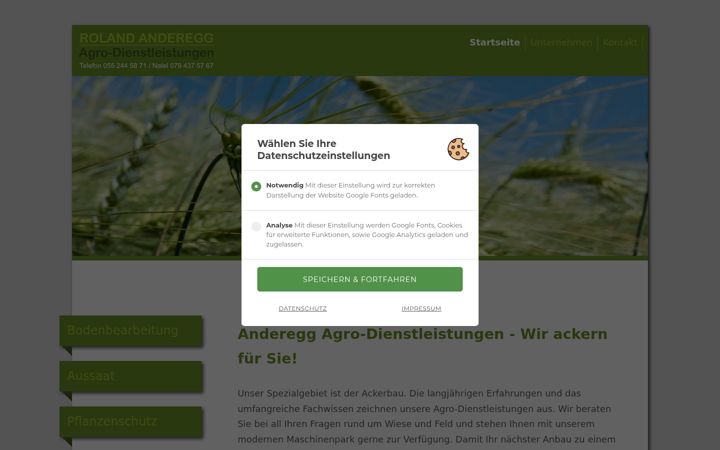 Ekrano kopija andereggagro.ch