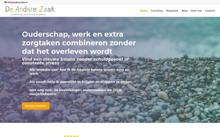 Screenshot of anderezaak.nl