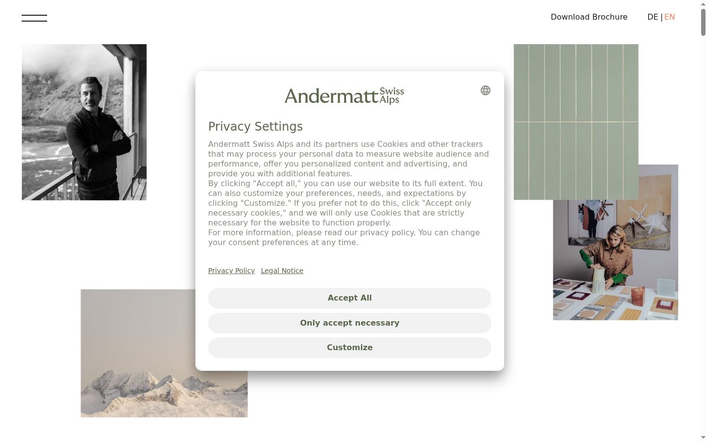 Screenshot tal-banner tal-kunsens muri qabel kwalunkwe interazzjoni