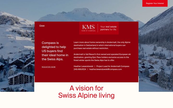 Screenshot of andermattcompass.com