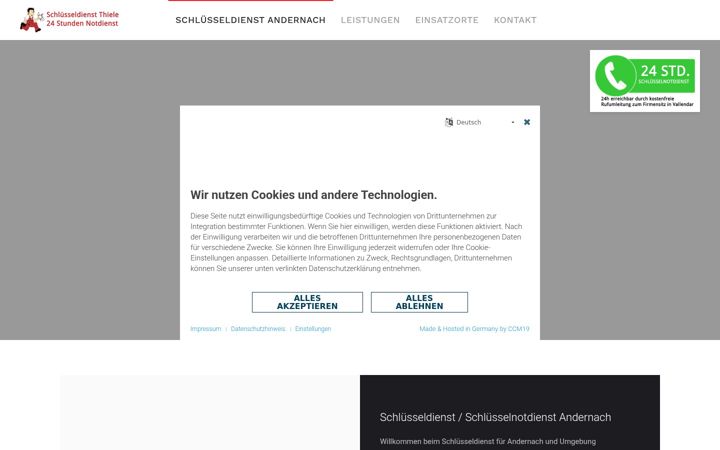 Screenshot of andernach-schluesseldienst.de