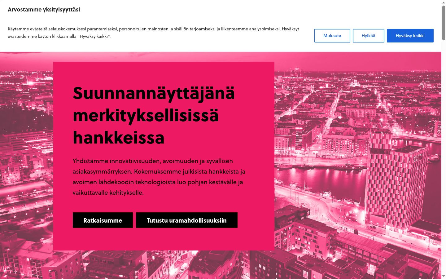 Zrzut ekranu banera zgody wyświetlanego przed jakąkolwiek interakcją