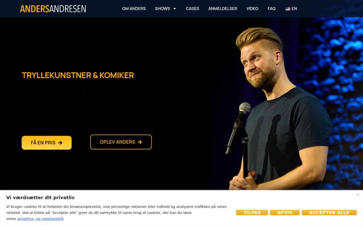Screenshot stránky andersandresen.dk