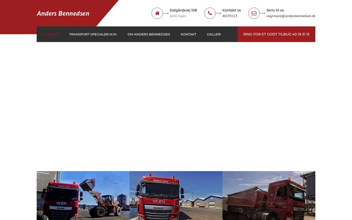 Screenshot stránky andersbennedsen.dk