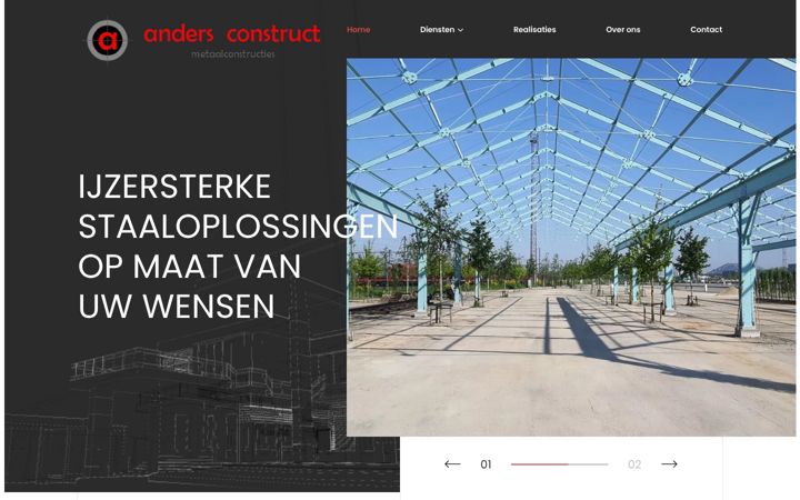 Skärmbild av andersconstruct.be