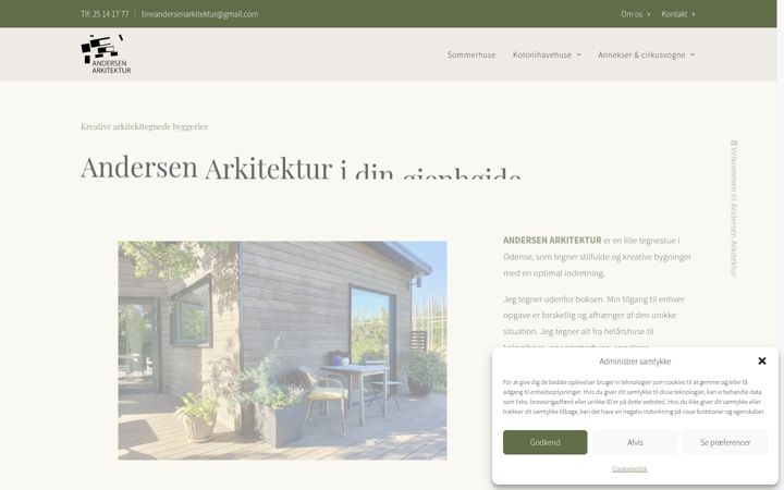 Captura de ecrã de andersenarkitektur.dk