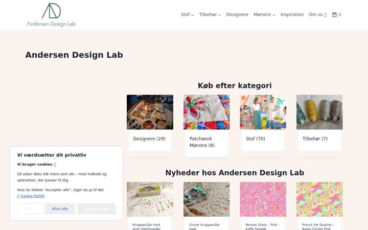 Екранна снимка на andersendesignlab.dk