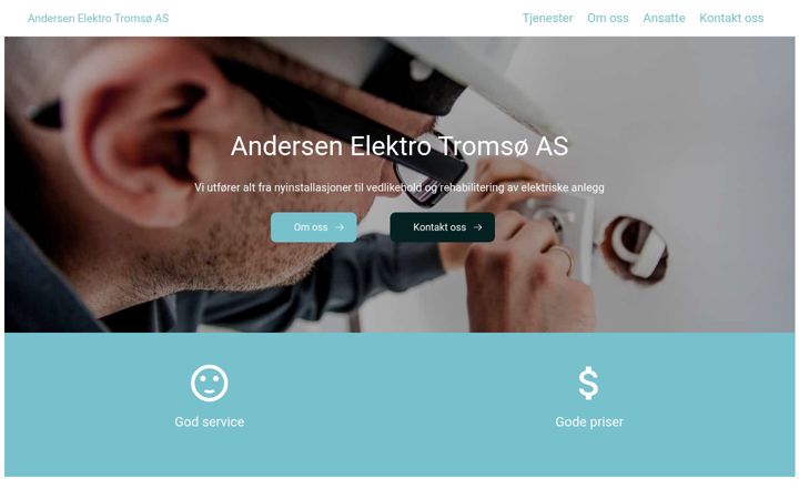 Screenshot of andersenelektrotromso.no