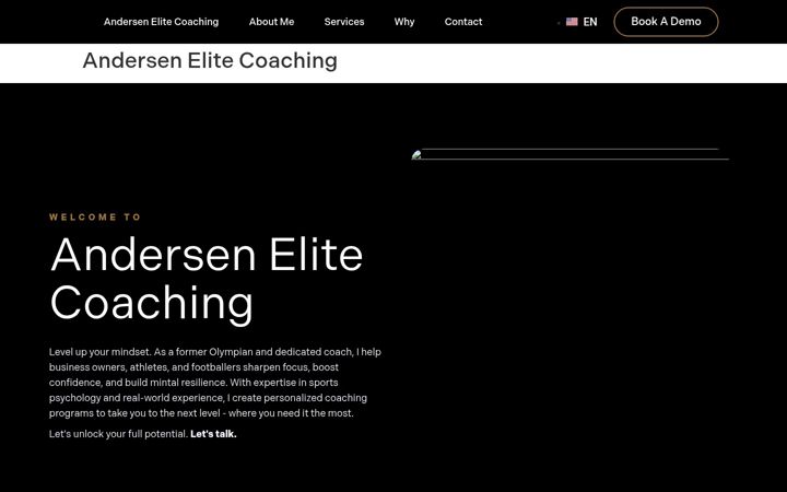 Screenshot of andersenelitecoaching.com