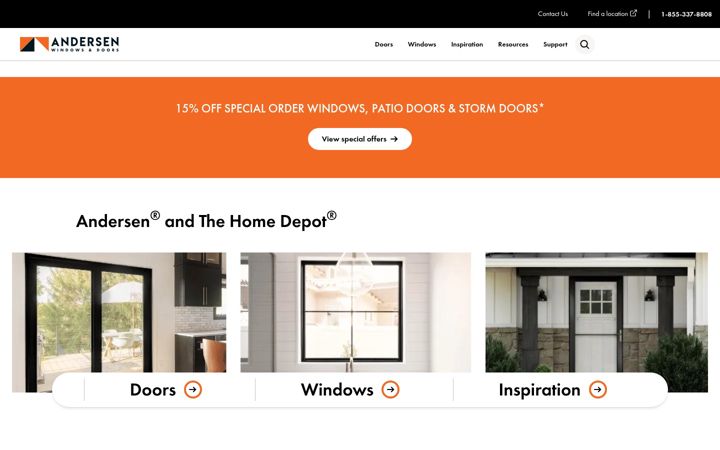 Screenshot of andersenhomedepot.com