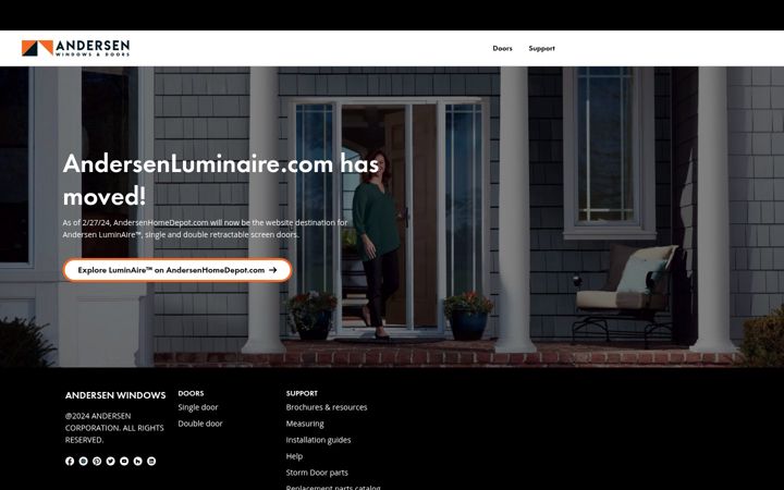 Screenshot of andersenluminaire.com