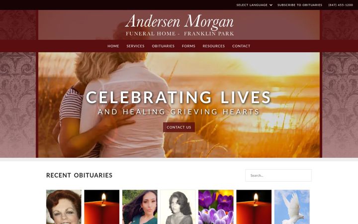 Screenshot of andersenmorganfranklin.com