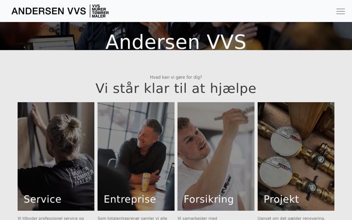 Screenshot of andersenvvs.dk