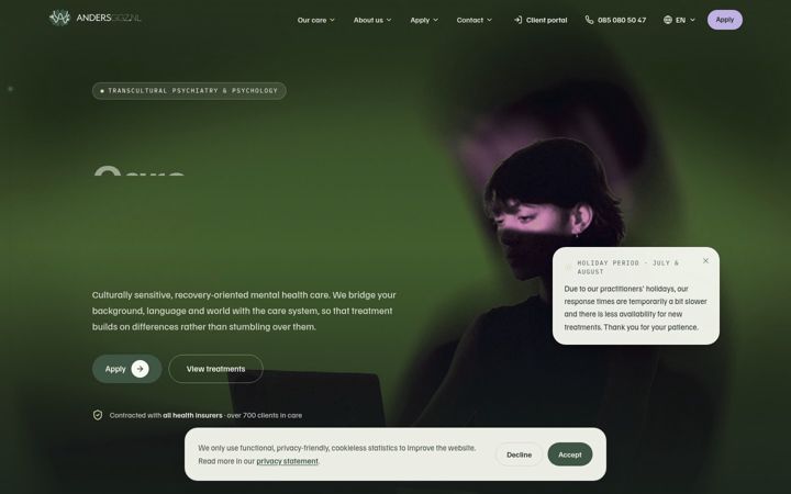 Screenshot of andersggz.nl