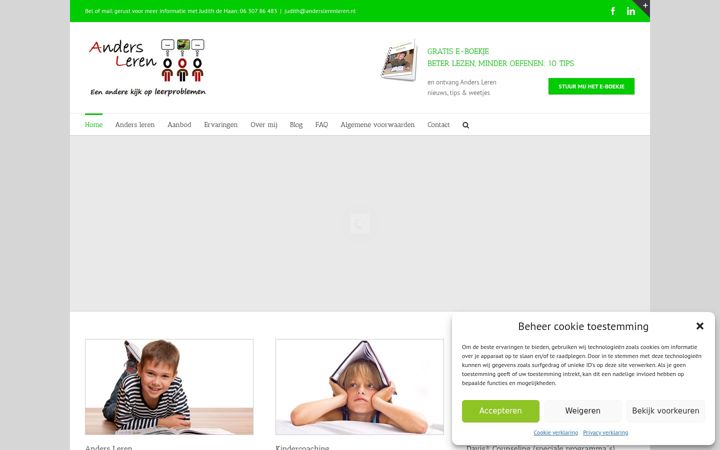 Screenshot di anderslerenleren.nl