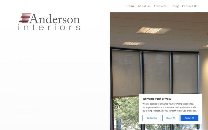 Screenshot of anderson-interiors.co.uk