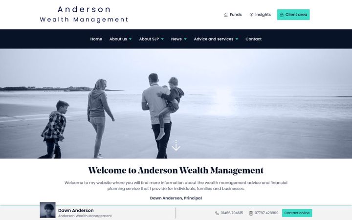 Captura de pantalla de anderson-wealthmanagement.co.uk