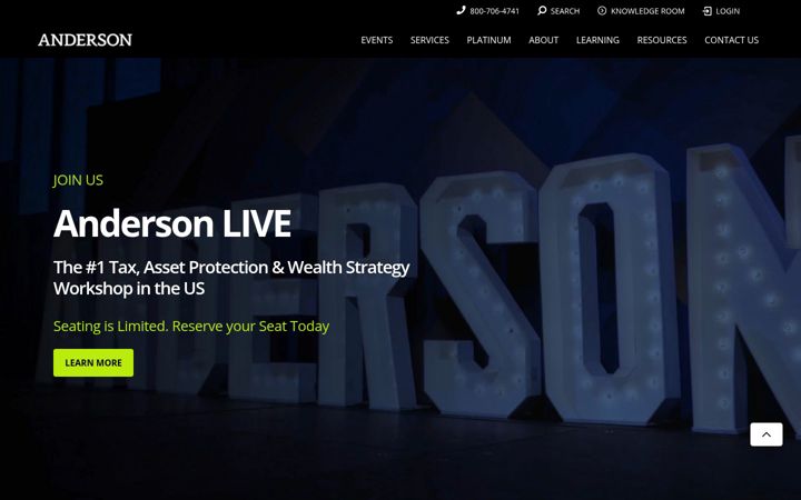 Screenshot of andersonadvisors.com