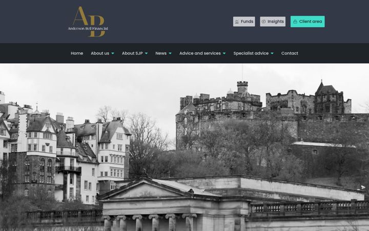 Captura de pantalla de andersonbellfinancial.co.uk