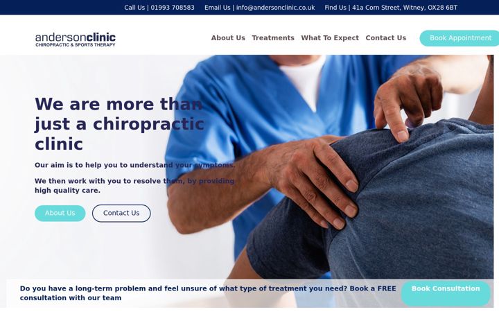 Screenshot of andersonclinic.co.uk