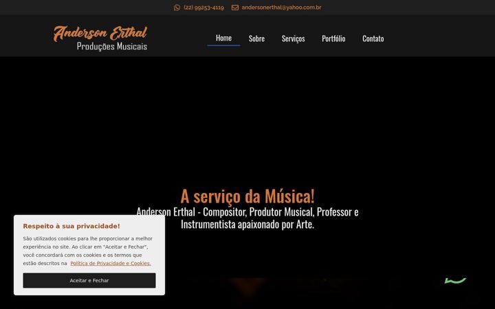 Captura de ecrã de andersonerthal.com.br