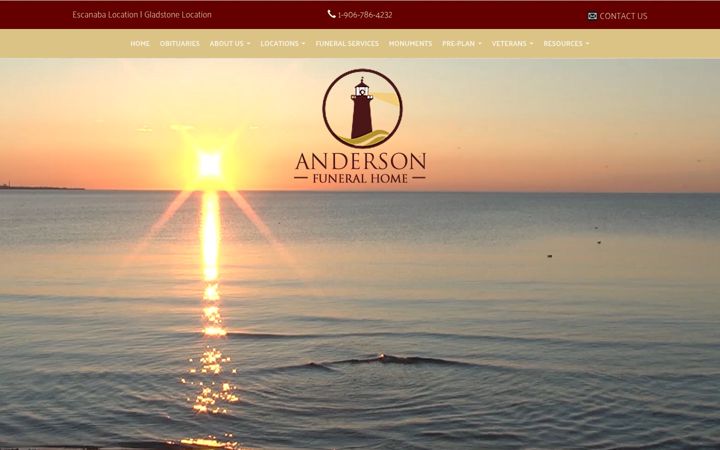 Screenshot von andersonfuneralhomes.net