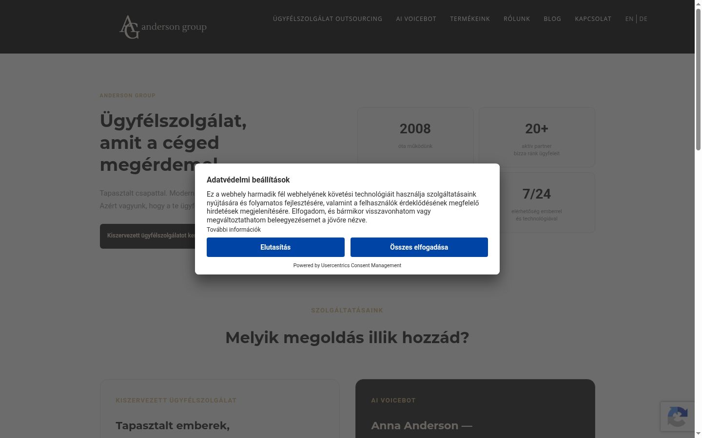 Sutikimo reklamjuostės, rodytos prieš bet kokią sąveiką, ekrano kopija