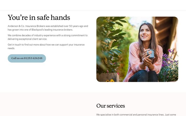 Screenshot of andersonins.co.uk