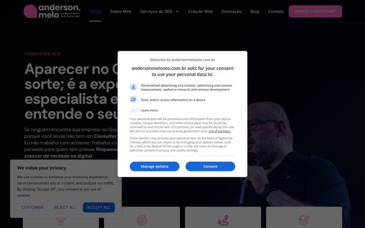 Screenshot of andersonmeloseo.com.br