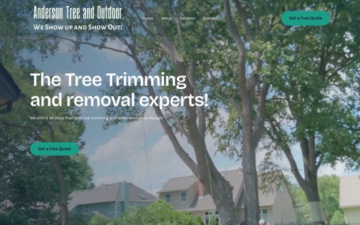 Screenshot of andersontreeandoutdoor.com