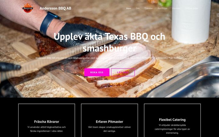 Zrzut ekranu anderssonbbq.se