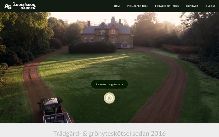 Zrzut ekranu anderssongarden.se