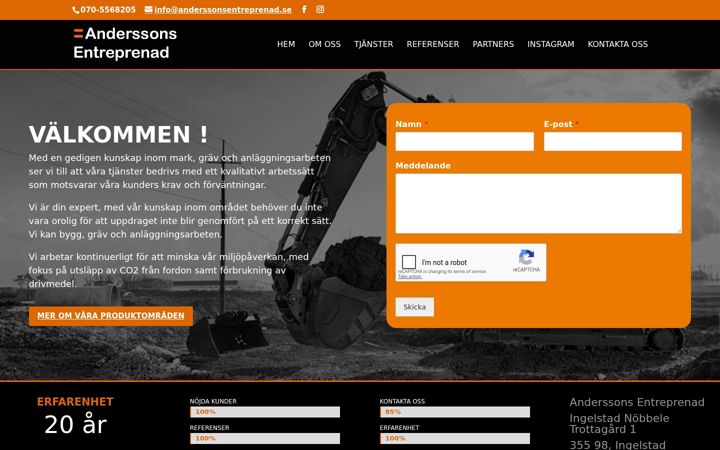 Screenshot of anderssonsentreprenad.se