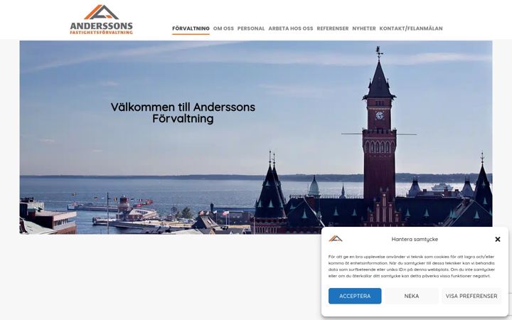 Screenshot of anderssonsforvaltning.se