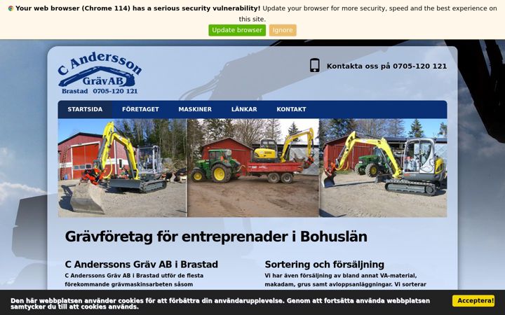 Screenshot of anderssonsgrav.se
