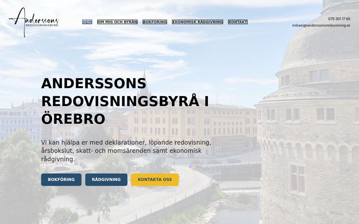 Screenshot of anderssonsredovisning.se